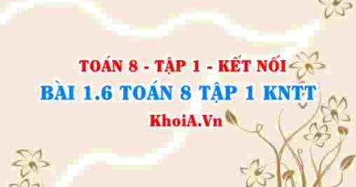 Bài 1.6 SGK Toán 8 tập 1 Kết nối tri thức